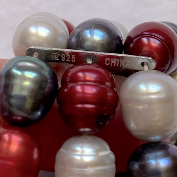 Honora Triple Strand Multi-Color Cultured Freshwater Pearl Bracelet - Picture 3 of 4